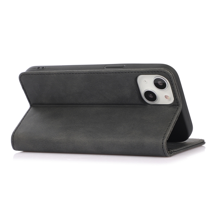 iPhone 14 Plus Fodral Flip Läder Svart