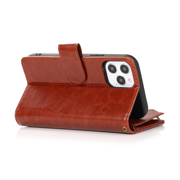  iPhone 14 Plus 9-Korts Plånboksfodral Brun