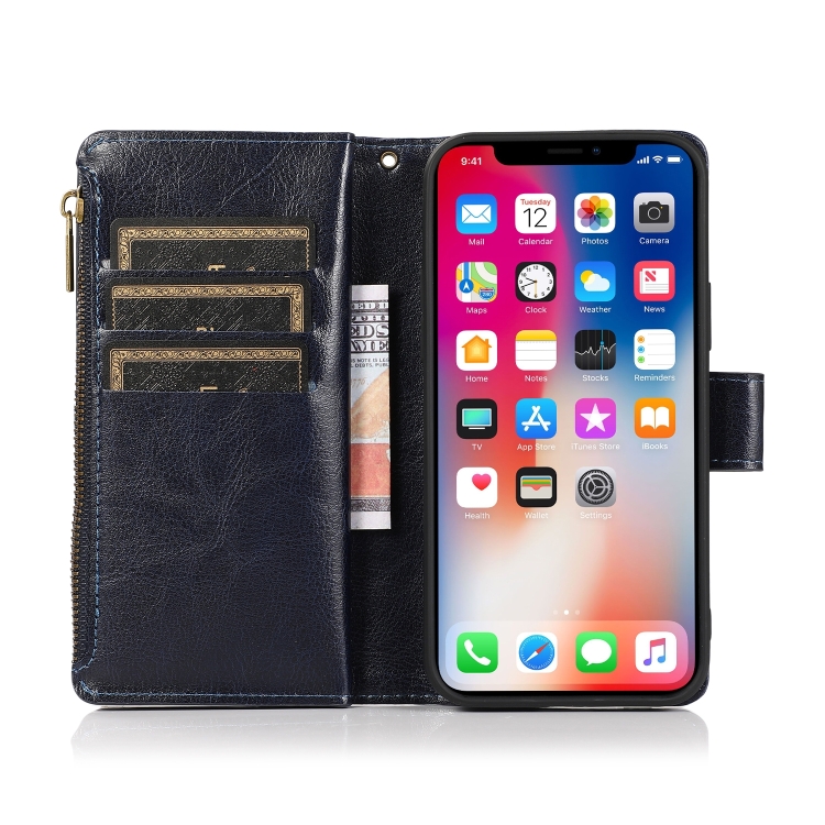  iPhone 14 Plus 9-Korts Plånboksfodral Blå