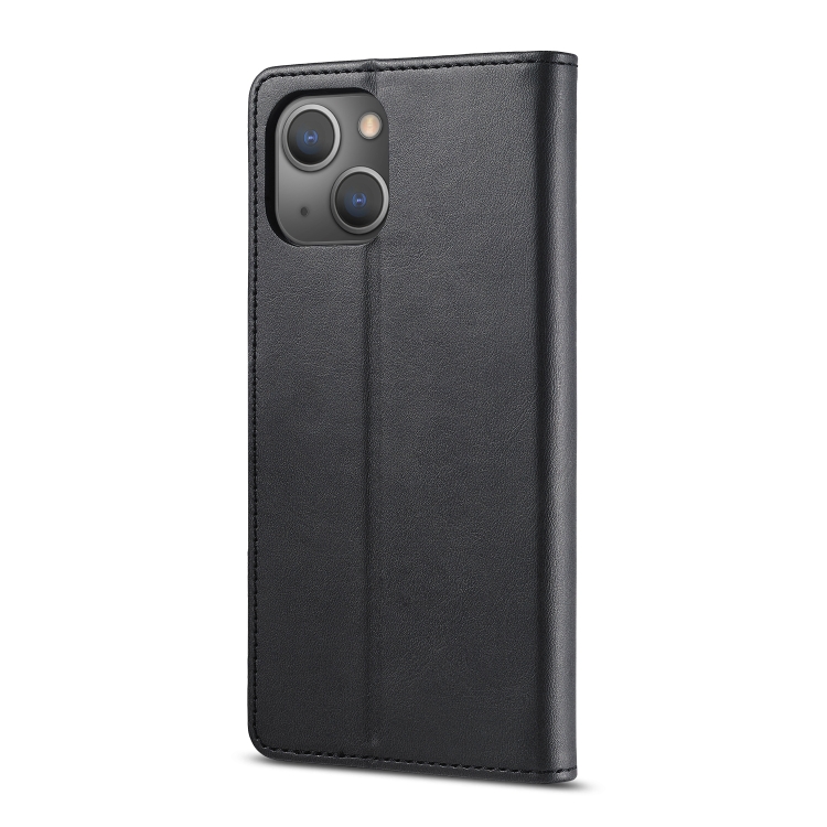 LC.IMEEKE LC.IMEEKE iPhone 14 Plus Fodral Läder Svart