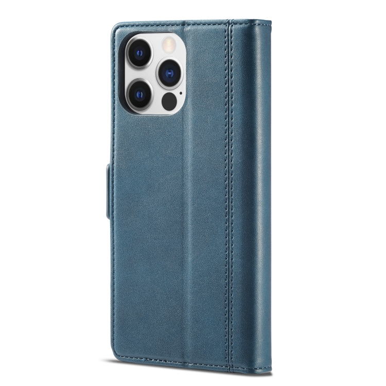 LC.IMEEKE LC.IMEEKE iPhone 14 Plus Fodral Läder Blå