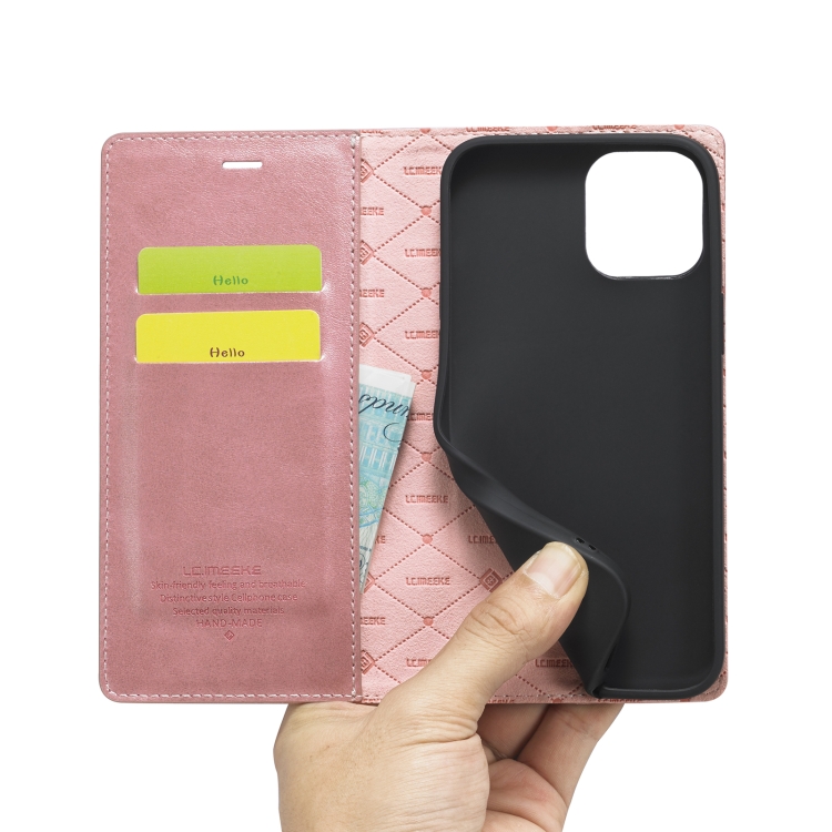 LC.IMEEKE LC.IMEEKE iPhone 14 Plus Fodral Flip Roséguld