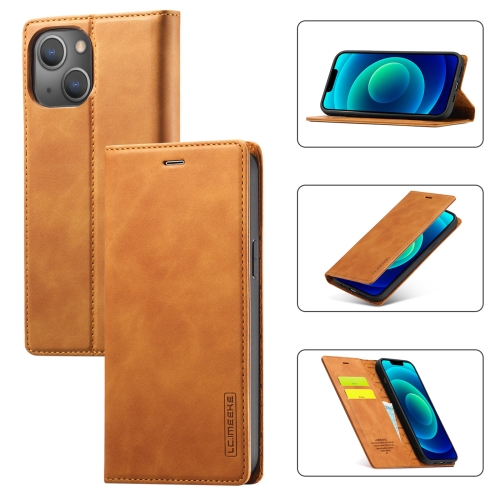 LC.IMEEKE LC.IMEEKE iPhone 14 Plus Fodral Flip Brun