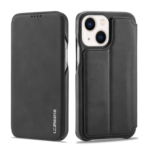 LC.IMEEKE LC.IMEEKE iPhone 14 Plus Fodral Flip Läder Svart