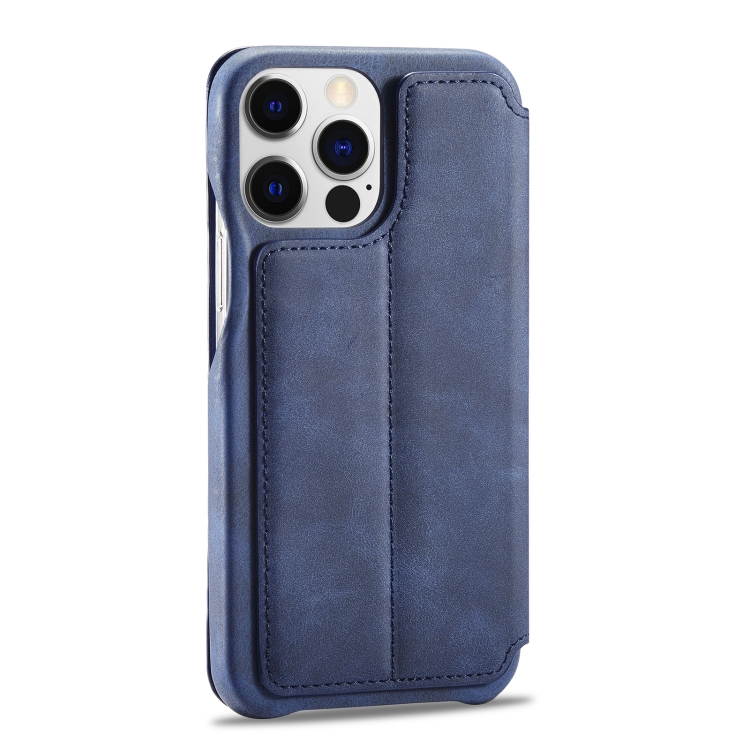 LC.IMEEKE LC.IMEEKE iPhone 14 Plus Fodral Flip Läder Blå