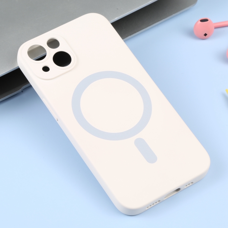  iPhone 14 Plus Skal MagSafe Liquid Silikon Vit