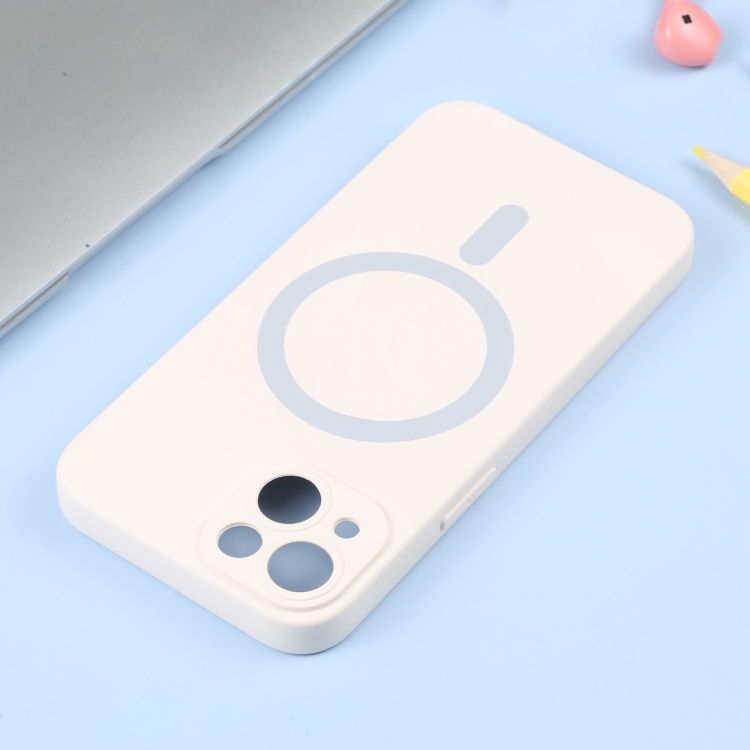  iPhone 14 Plus Skal MagSafe Liquid Silikon Vit