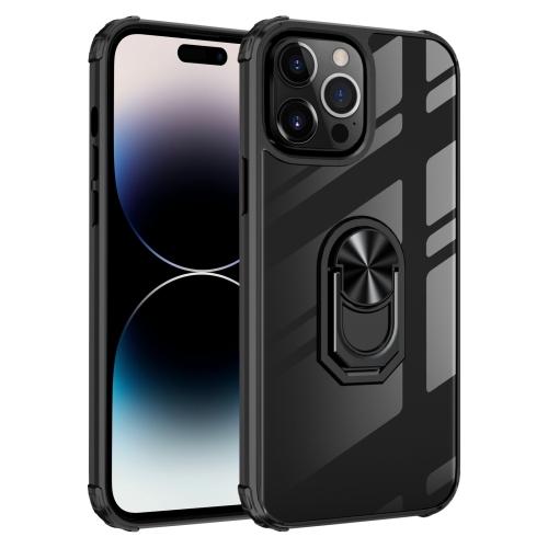  iPhone 14 Pro Skal Hybrid Armor Shockproof Ring Svart