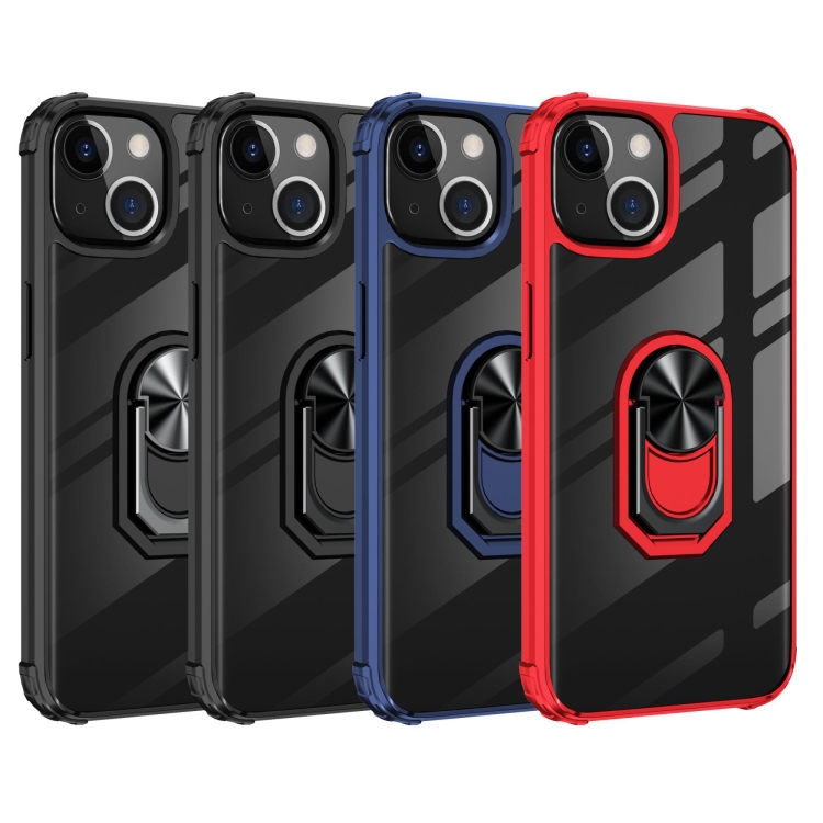  iPhone 14 Pro Skal Hybrid Armor Shockproof Ring Svart