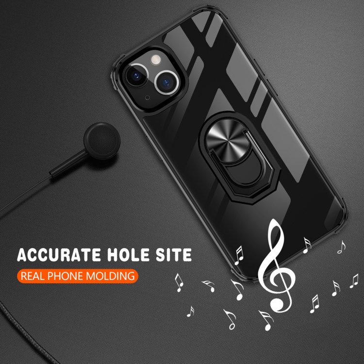  iPhone 14 Pro Skal Hybrid Armor Shockproof Ring Svart