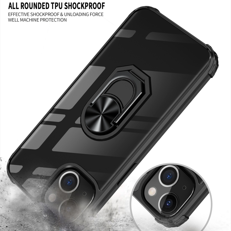  iPhone 14 Pro Skal Hybrid Armor Shockproof Ring Röd