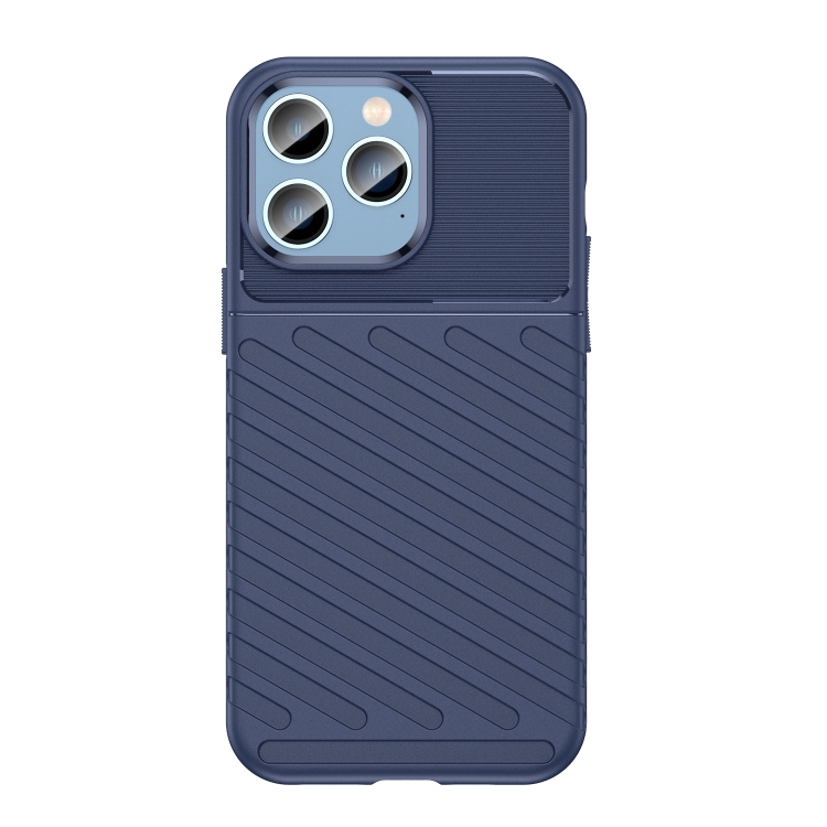  iPhone 14 Pro Skal Twill Textur TPU Blå