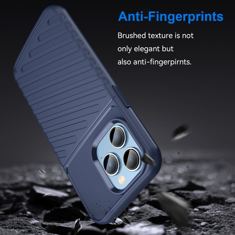  iPhone 14 Pro Skal Twill Textur TPU Blå
