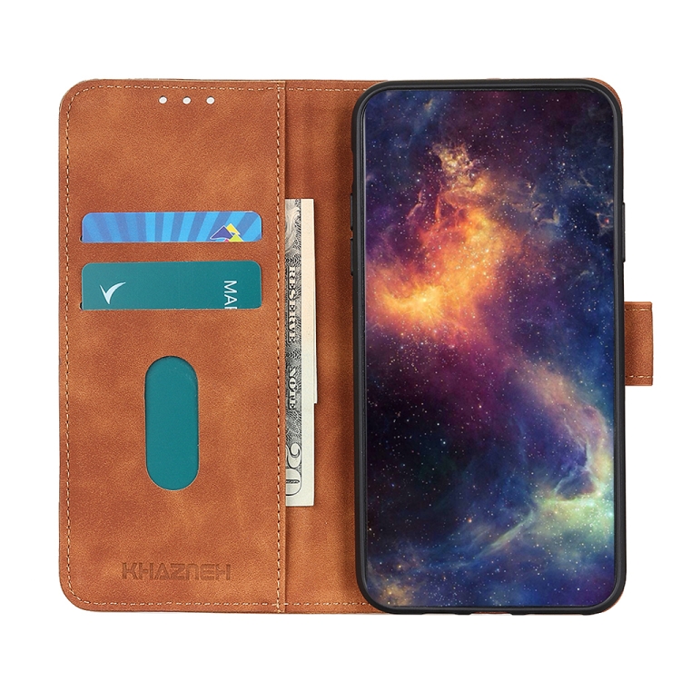 KHAZNEH KHAZNEH iPhone 14 Pro Fodral Retro Läder Brun