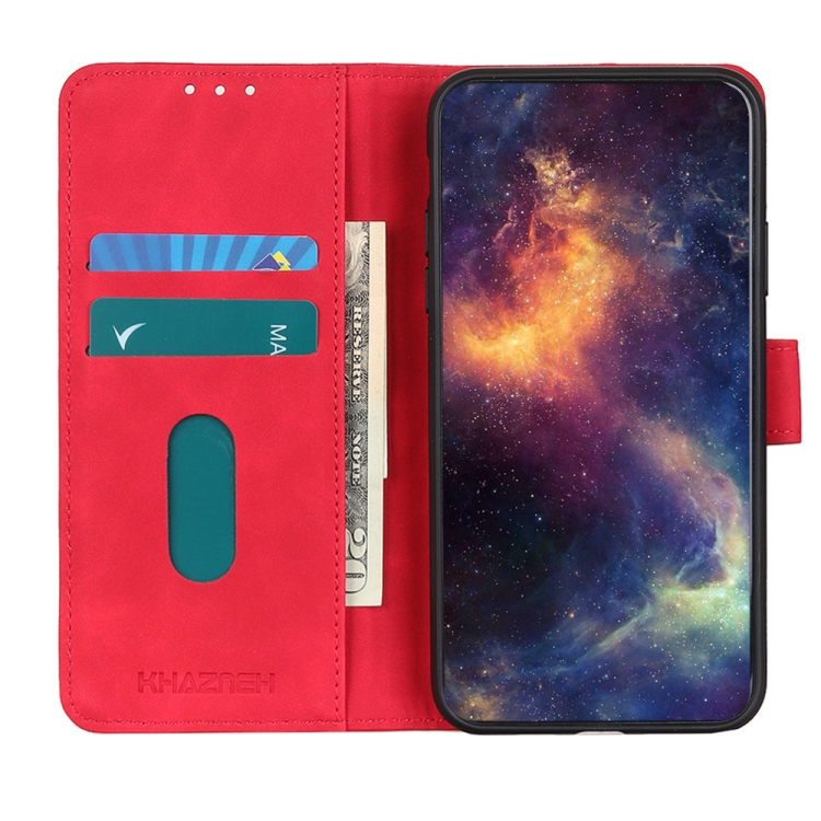 KHAZNEH KHAZNEH iPhone 14 Pro Fodral Retro Läder Röd