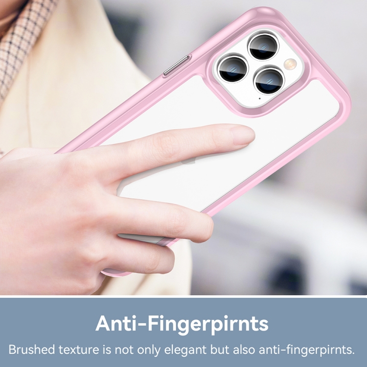  iPhone 14 Pro Skal Akryl/TPU Hybrid Rosa