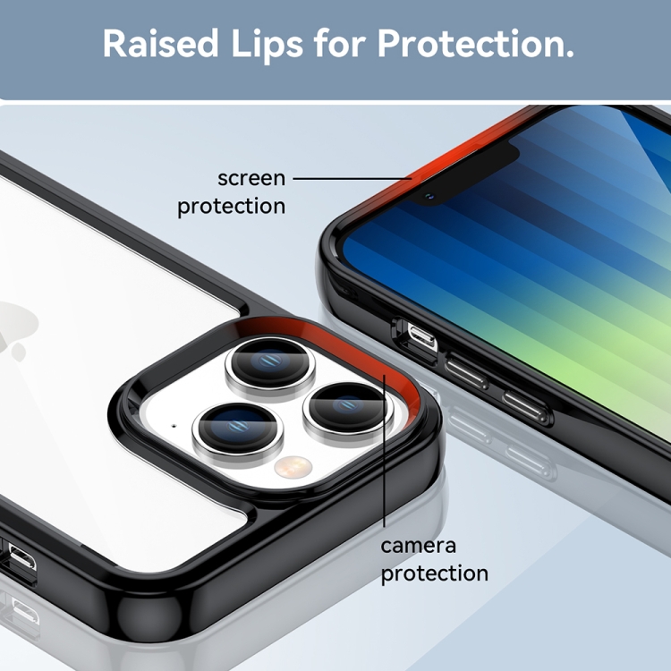  iPhone 14 Pro Skal Akryl/TPU Hybrid Svart