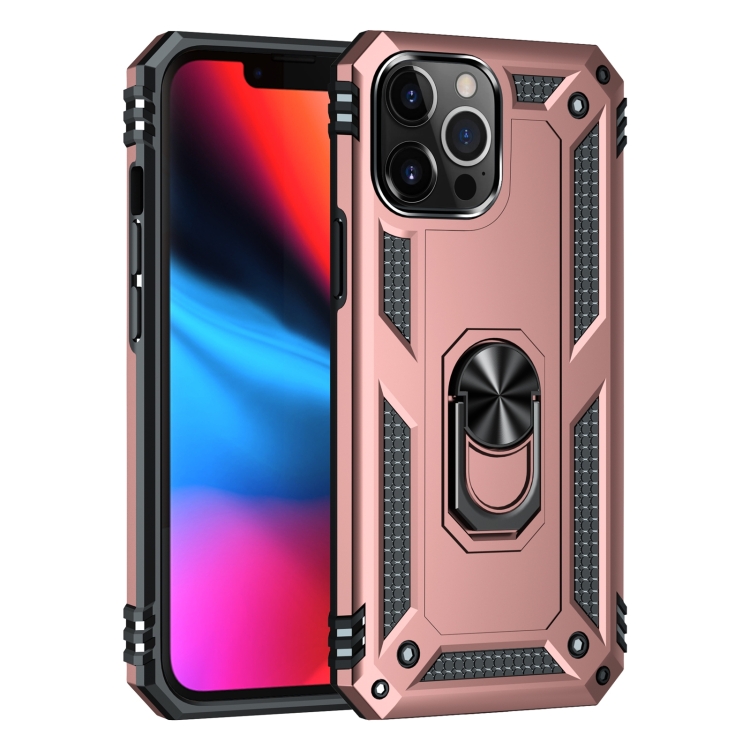  iPhone 14 Pro Skal Hybrid Armor Ring Roséguld