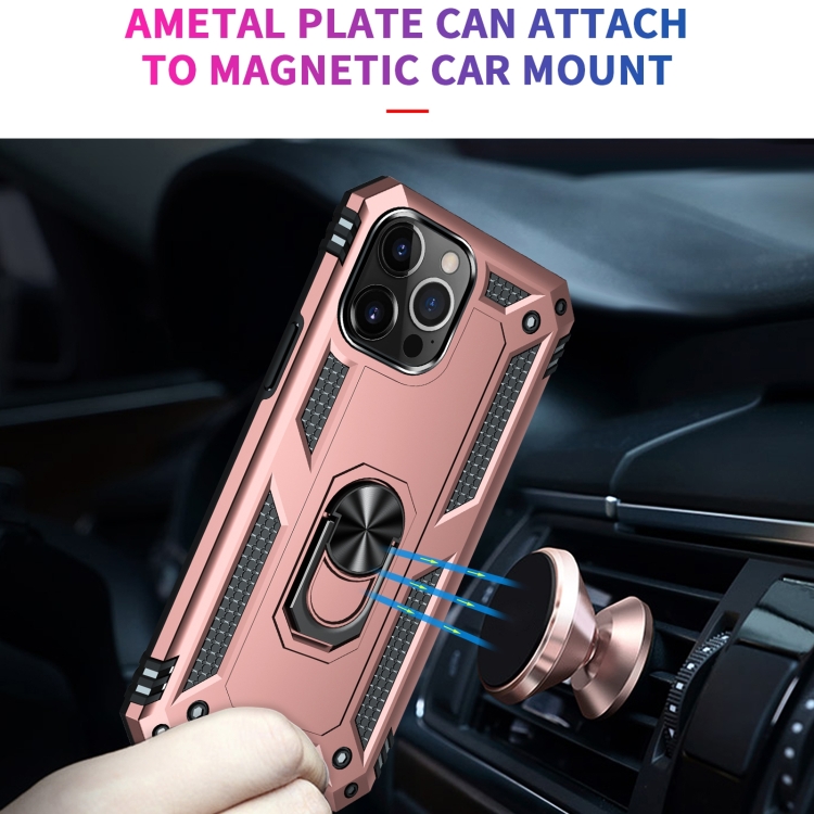  iPhone 14 Pro Skal Hybrid Armor Ring Roséguld