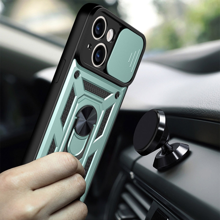  iPhone 14 Pro Skal CamShield Hybrid Ring Grön
