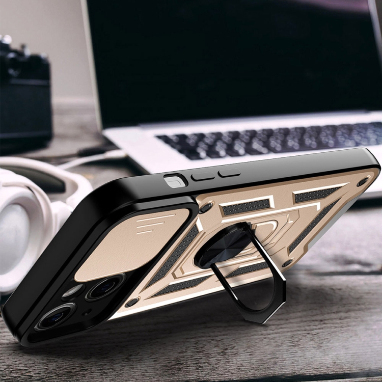  iPhone 14 Pro Skal CamShield Hybrid Ring Guld