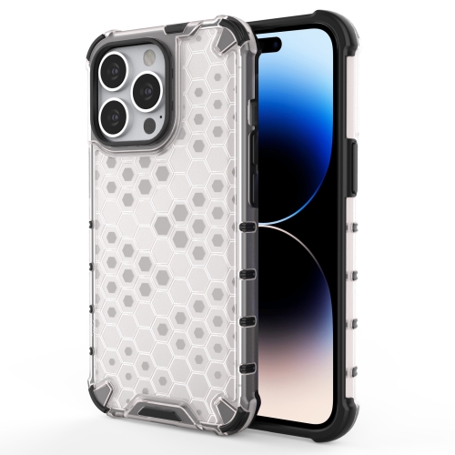  iPhone 14 Pro Skal Shockproof Honeycomb Vit
