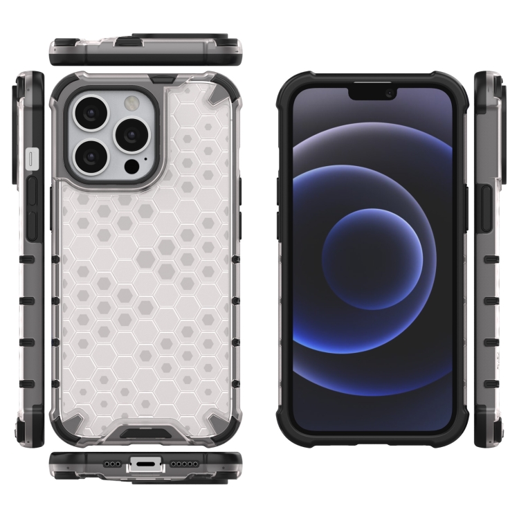  iPhone 14 Pro Skal Shockproof Honeycomb Vit