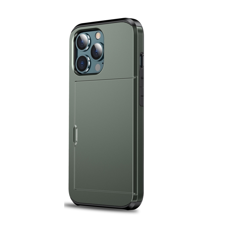  iPhone 14 Pro Skal Hybrid Med Kortfack Grön