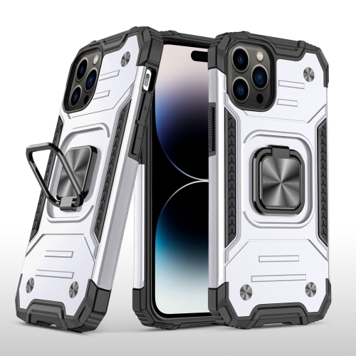  iPhone 14 Pro Skal Shockproof Hybrid Ring Silver