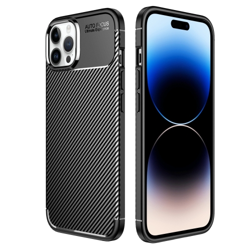  iPhone 14 Pro Skal Kolfiber Textur Svart