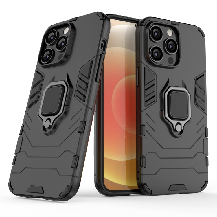  iPhone 14 Pro Skal Hybrid Ring Svart