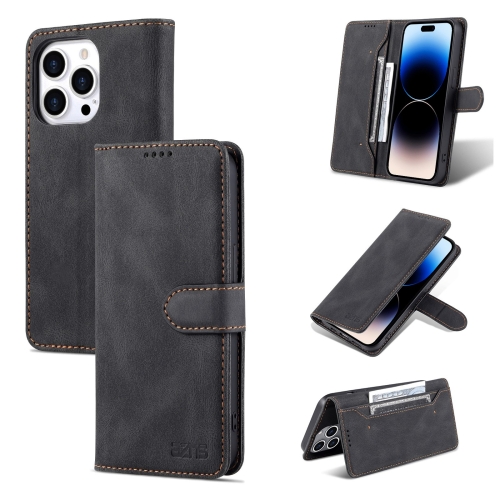 AZNS AZNS iPhone 14 Pro Fodral Skin Feel Läder Svart
