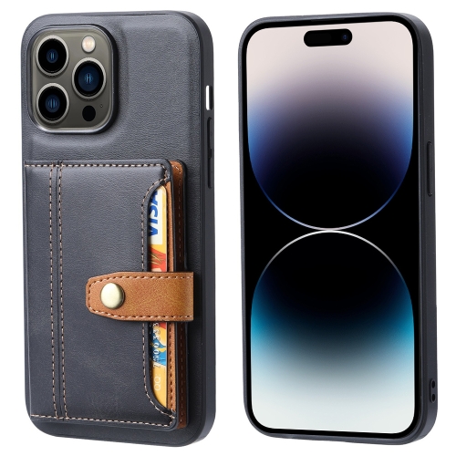  iPhone 14 Pro Skal Med Plånboksfunktion Svart