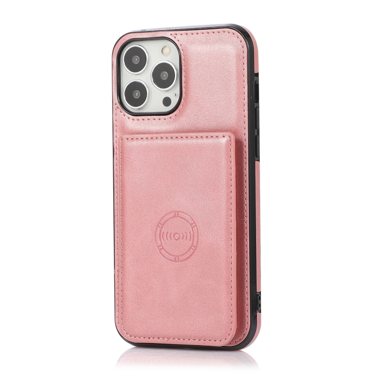  iPhone 14 Pro Skal Med Kortfack Och Magnet Roséguld