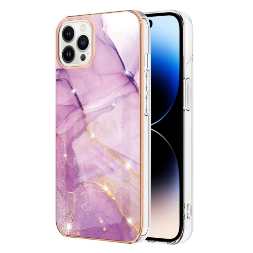  iPhone 14 Pro Skal Marmor Electroplate TPU