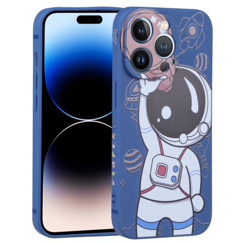  iPhone 14 Pro Skal Spaceman Blå/Brun