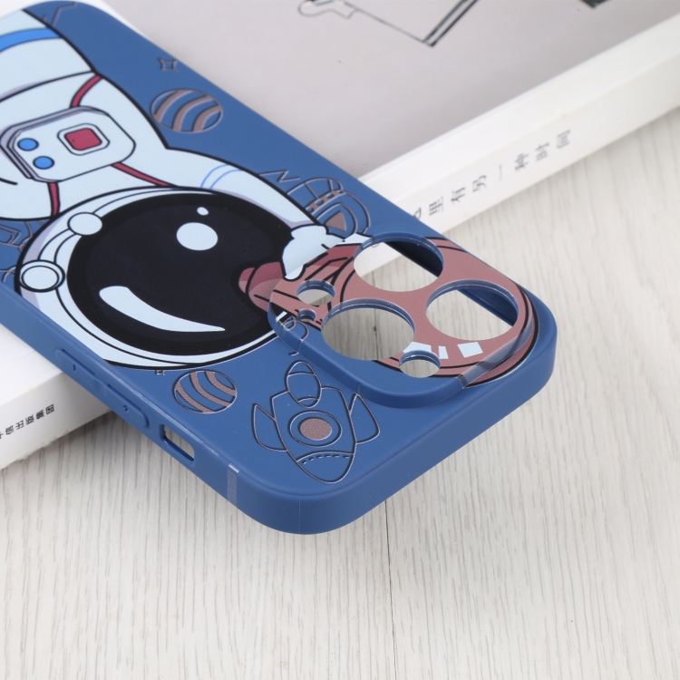  iPhone 14 Pro Skal Spaceman Blå/Brun