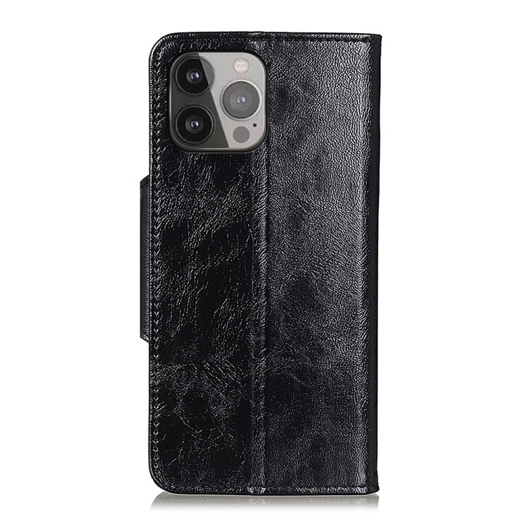  iPhone 14 Pro Fodral 6-Korts Läder Svart
