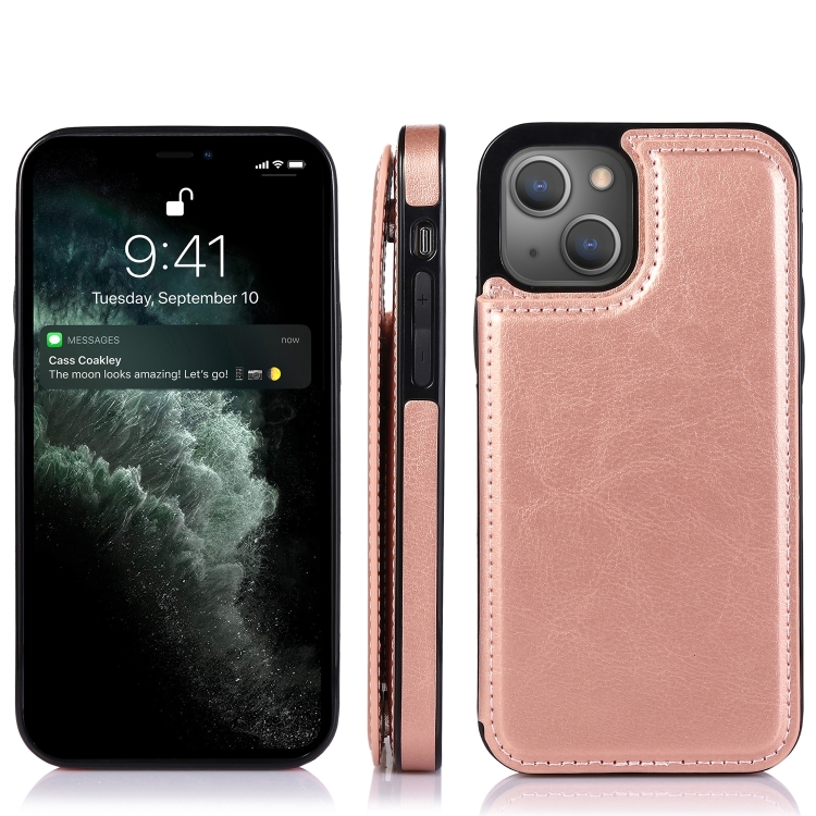  iPhone 14 Pro Skal Med Kortfack Roséguld