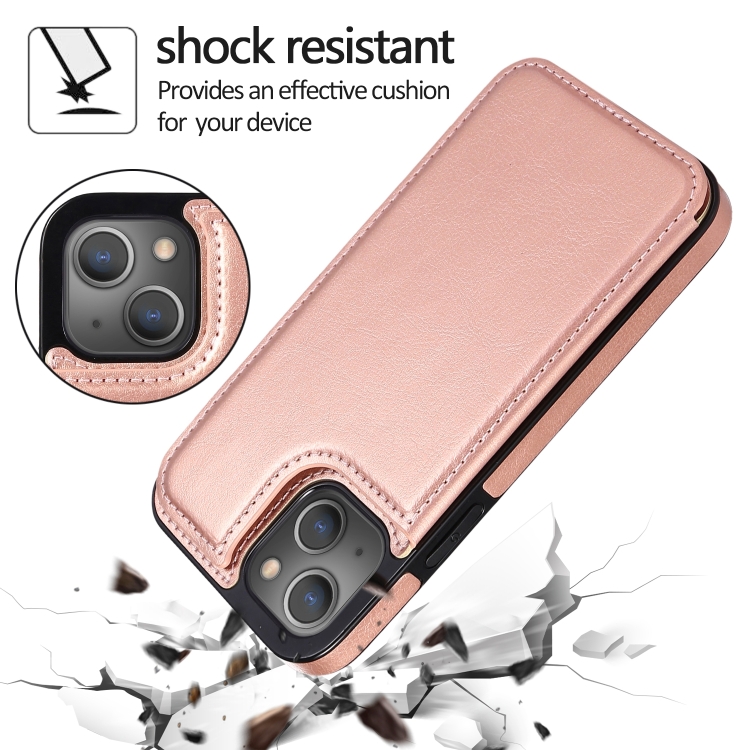  iPhone 14 Pro Skal Med Kortfack Roséguld