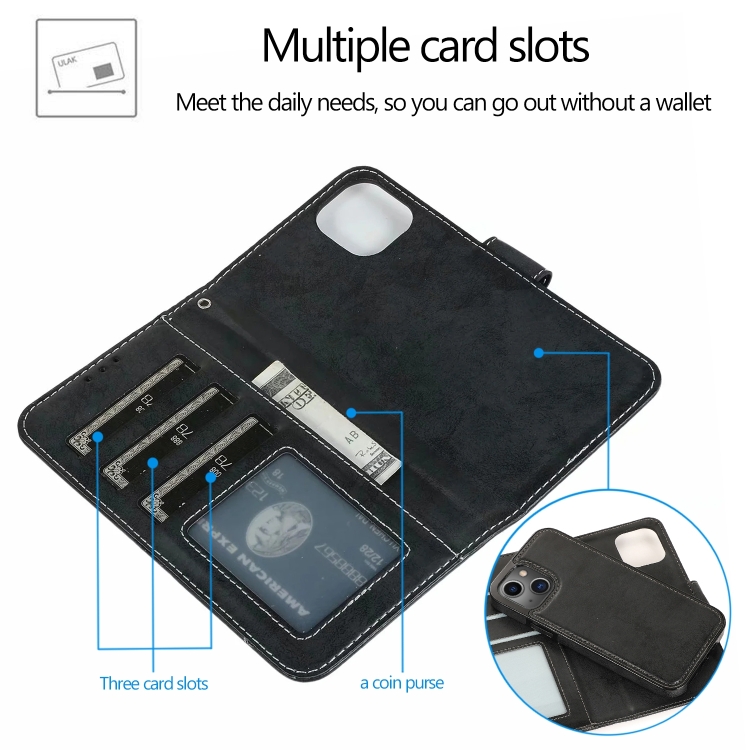  iPhone 14 Pro 2in1 Fodral Magnet / Skal Svart