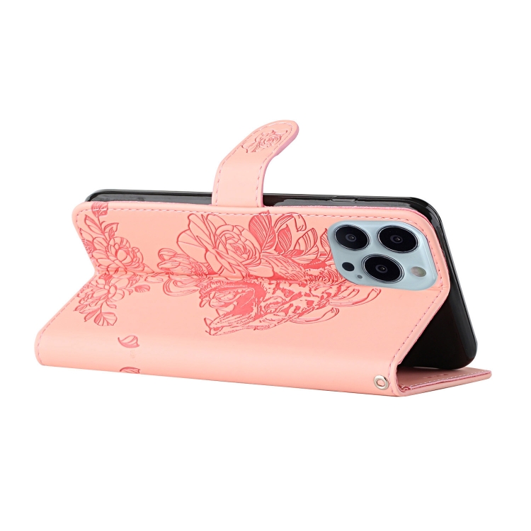  iPhone 14 Pro Fodral Tiger Tryck Roséguld