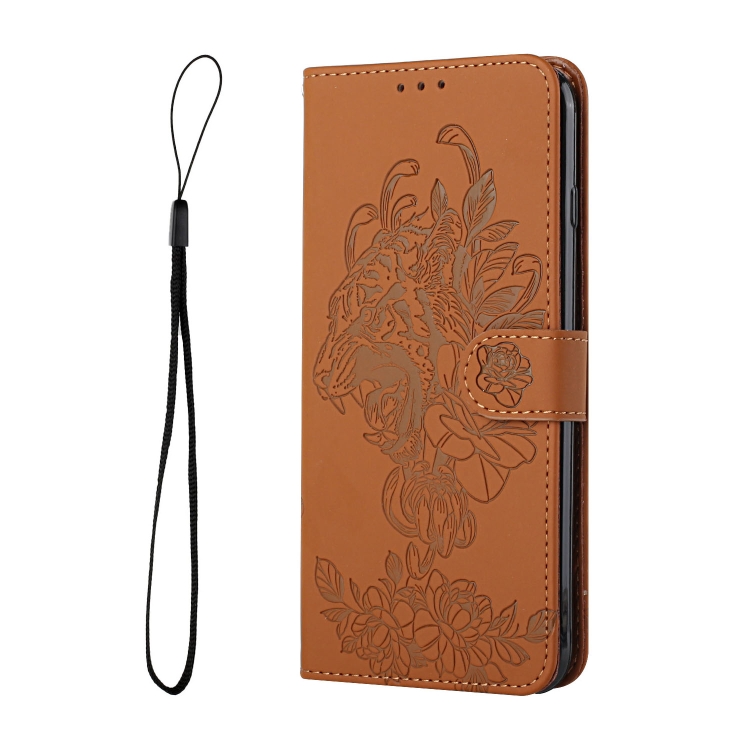  iPhone 14 Pro Fodral Tiger Tryck Brun