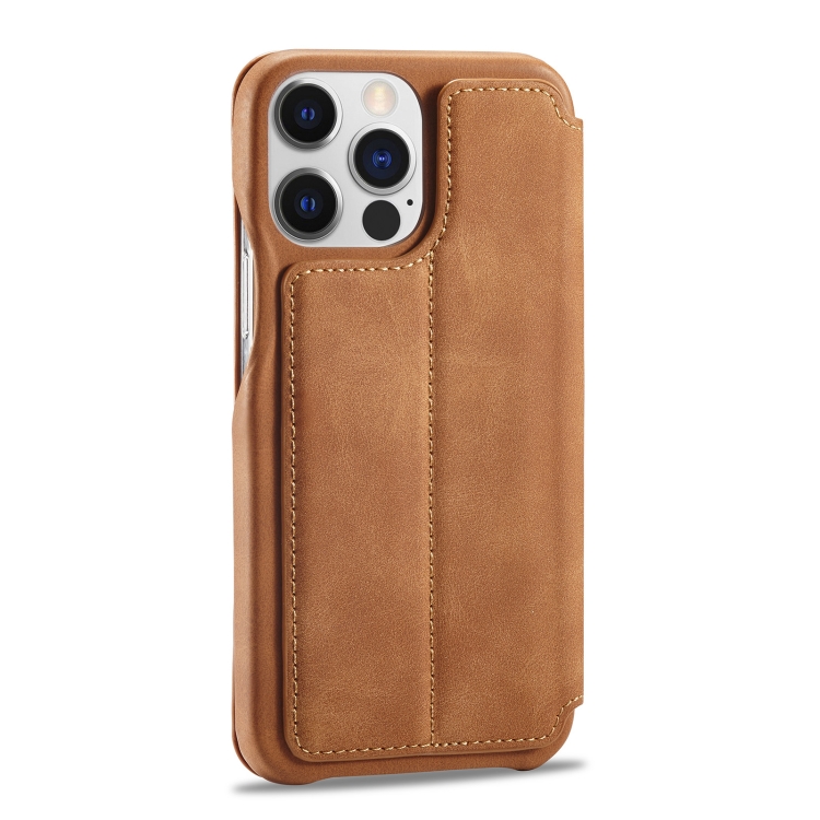 LC.IMEEKE LC.IMEEKE iPhone 14 Pro Fodral Slim Flip Brun