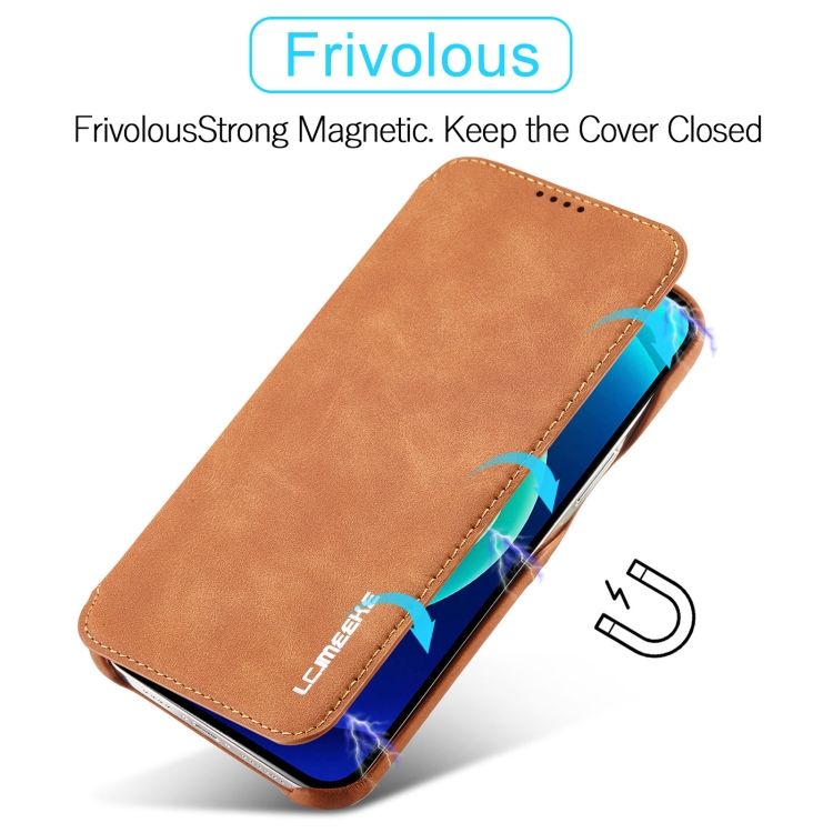 LC.IMEEKE LC.IMEEKE iPhone 14 Pro Fodral Slim Flip Brun