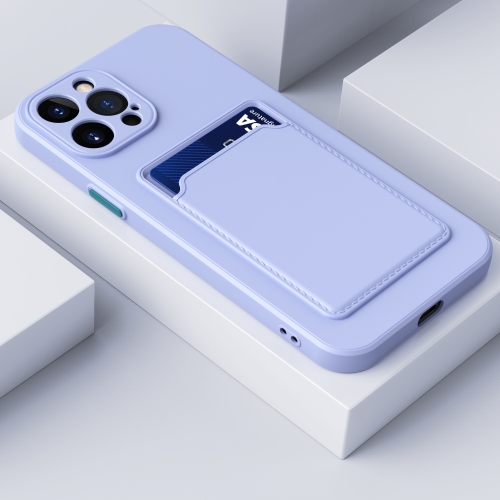  iPhone 14 Pro Skal TPU Med Kortfack Lila