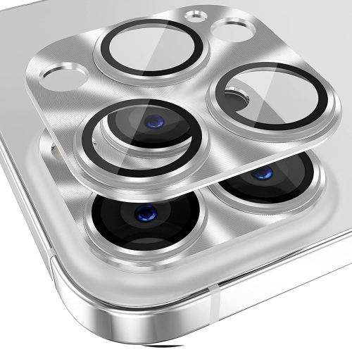 ENKAY ENKAY iPhone 14 Pro / 14 Pro Max Linsskydd Aluminium Silver