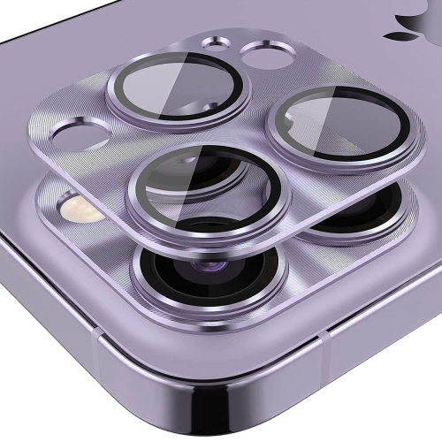 ENKAY ENKAY iPhone 14 Pro / 14 Pro Max Linsskydd Aluminium Lila