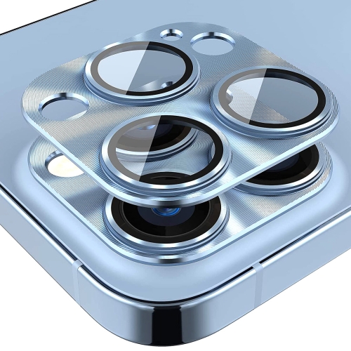 ENKAY ENKAY iPhone 14 Pro / 14 Pro Max Linsskydd Aluminium Blå