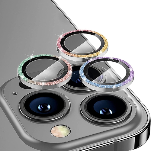 ENKAY ENKAY iPhone 14 Pro / 14 Pro Max Linsskydd Aluminium Glitter Fade